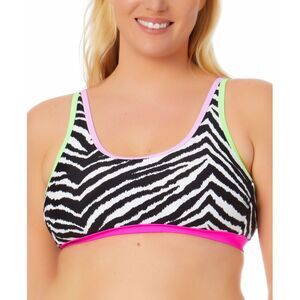 Size Zebra-Print Swim Top